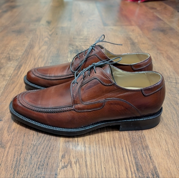 Johnston & Murphy Signature Classic Brown Leather Men\'s Dress Shoes 9M